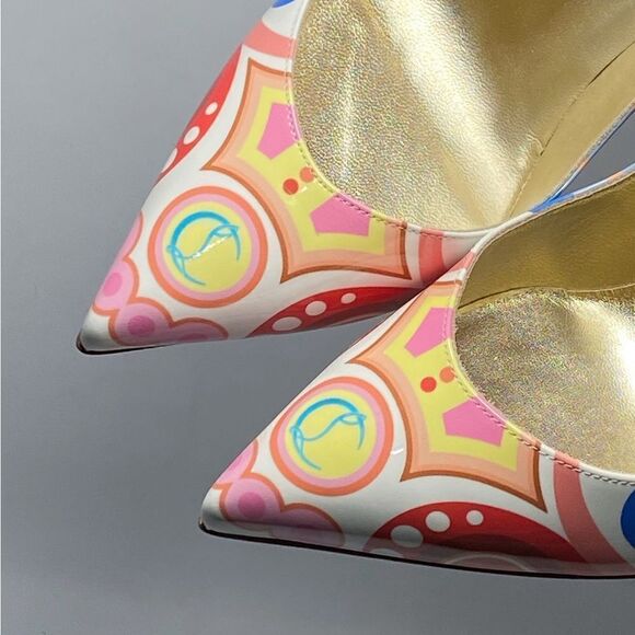 Christian Louboutin Hot Chick Print Pointed Toe Pump size 38.5 - Picture 6 of 13